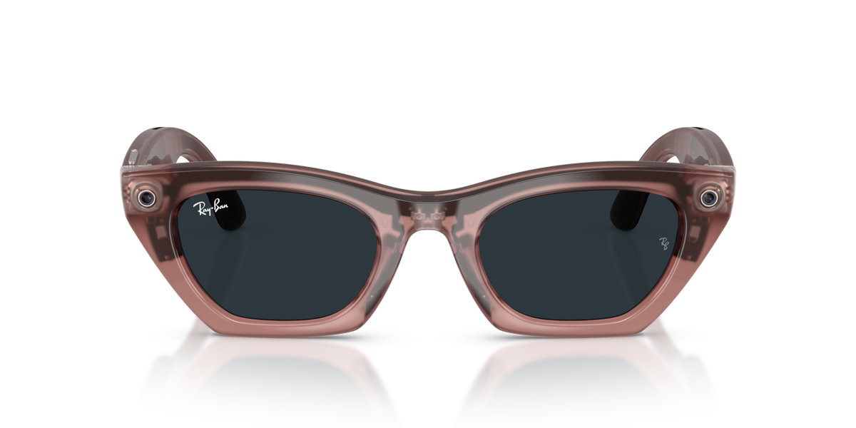 Ray-Ban Meta (Gen 3) Zena - Poli Rose blush laiteux / Transparent/Gris
