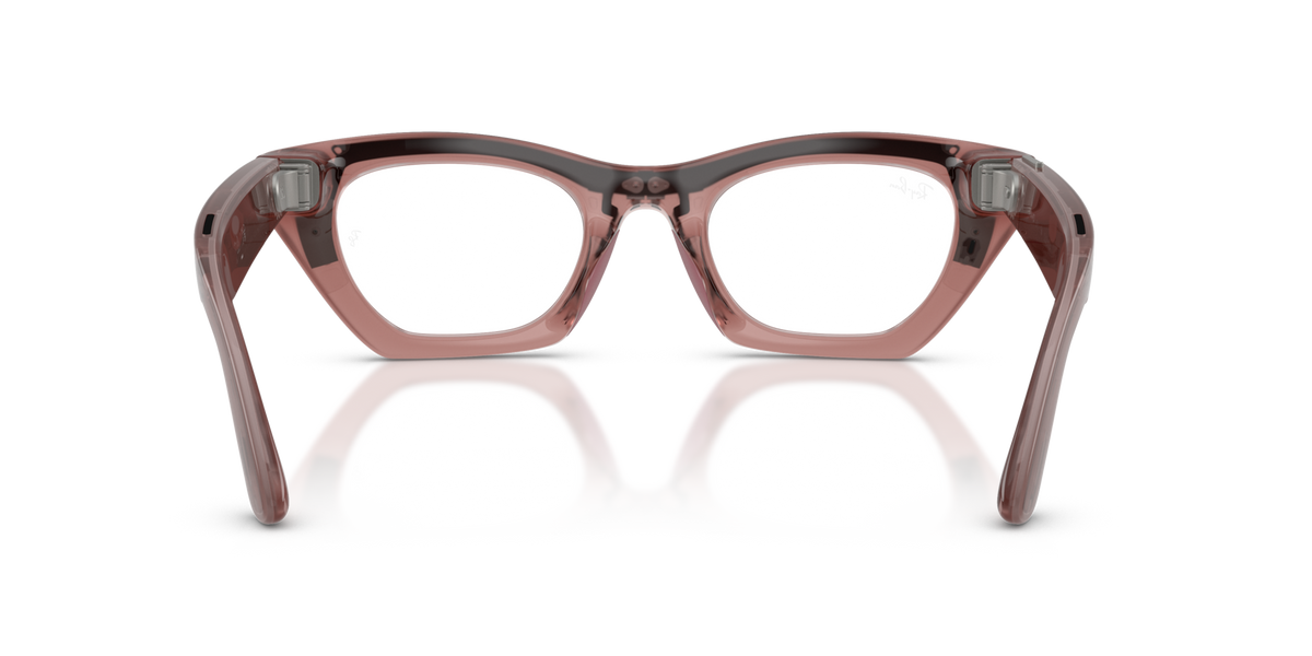 Ray-Ban Meta (Gen 3) Zena - Poli Rose blush laiteux / Transparent/Gris