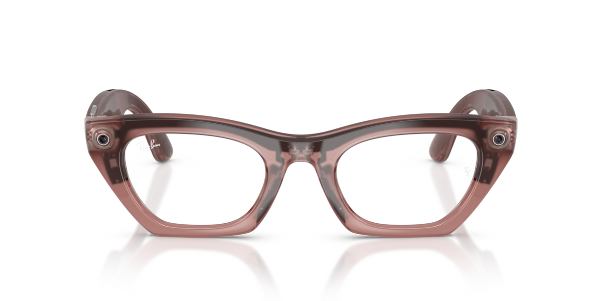 Ray-Ban Meta (Gen 3) Zena - Poli Rose blush laiteux / Transparent/Gris