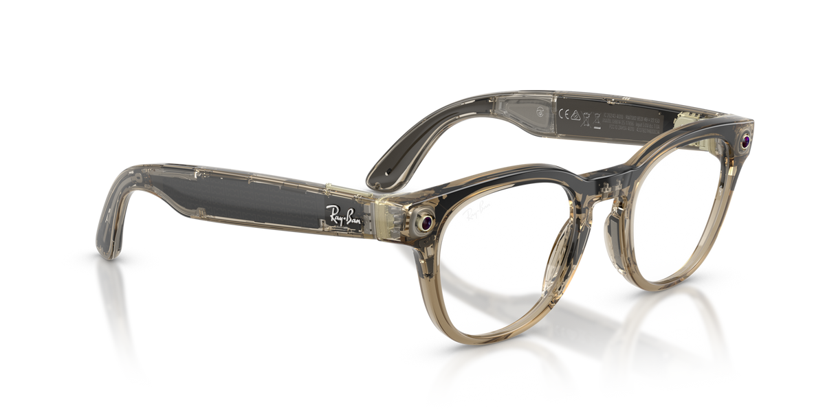 Ray-Ban Meta (Gen 2) Scriber Optics - Brillant Beige pierre transparent / Verres de Démonstration
