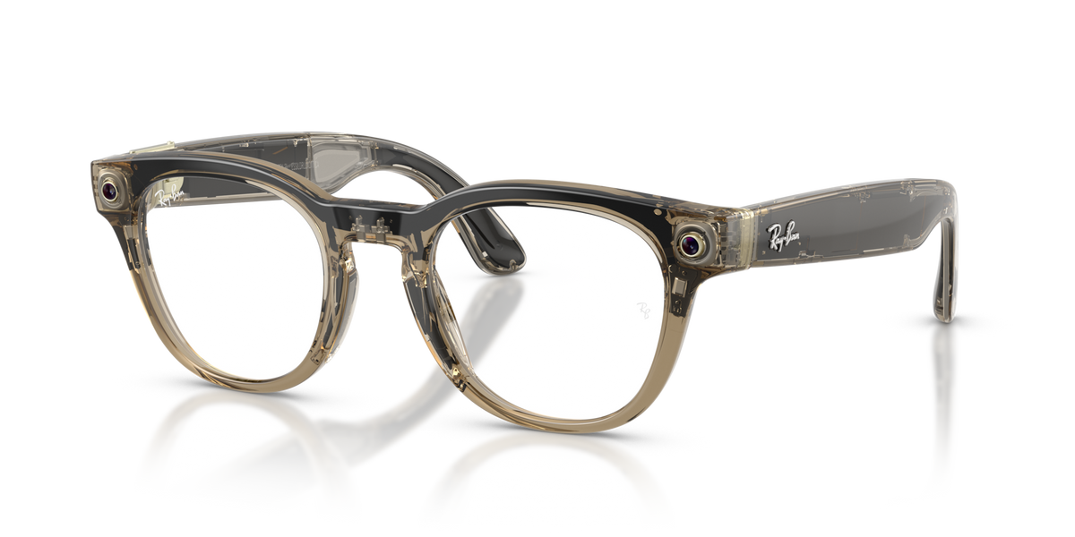 Ray-Ban Meta (Gen 2) Scriber Optics - Brillant Beige pierre transparent / Verres de Démonstration