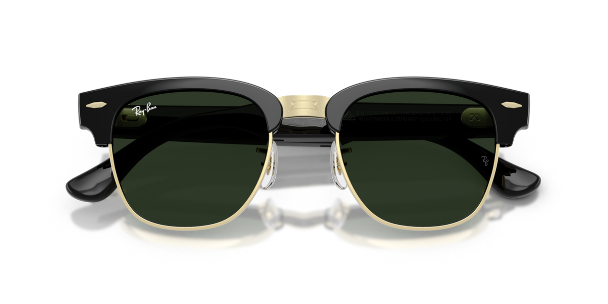 Ray-Ban Meta Audio Clubmaster - Brillant Noir / Transparent/Vert Graphite