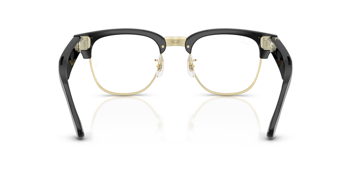 Ray-Ban Meta Audio Clubmaster - Brillant Noir / Transparent/Vert Graphite