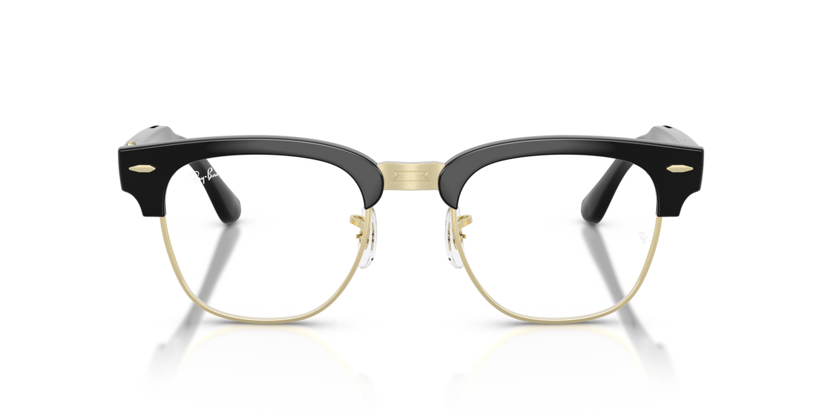 Ray-Ban Meta Audio Clubmaster - Brillant Noir / Transparent/Vert Graphite