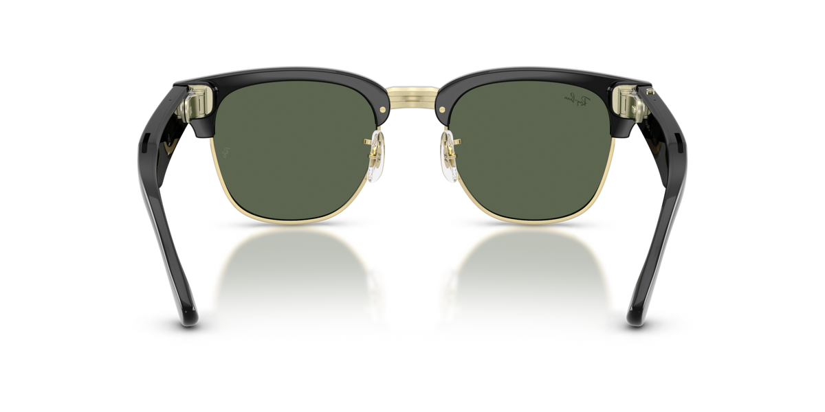 Ray-Ban Meta Audio Clubmaster - Brillant Noir / Vert G15