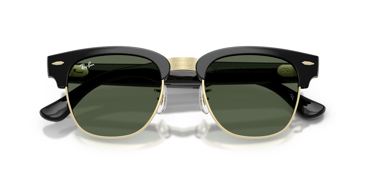 Ray-Ban Meta Audio Clubmaster - Brillant Noir / Vert G15
