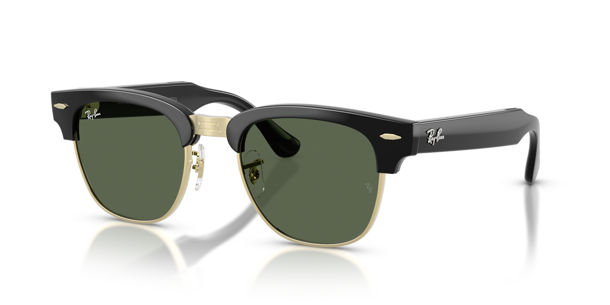 Ray-Ban Meta Audio Clubmaster - Brillant Noir / Vert G15
