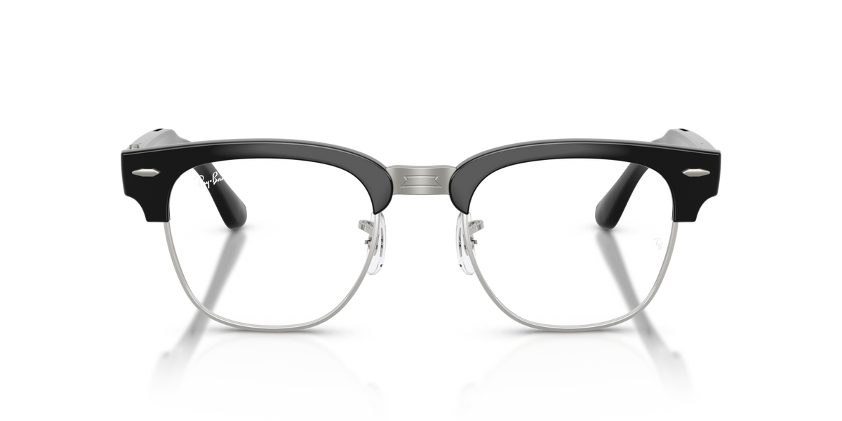 Ray-Ban Meta Audio Clubmaster - Brillant Noir / Filtre lumière bleu-violet transparent