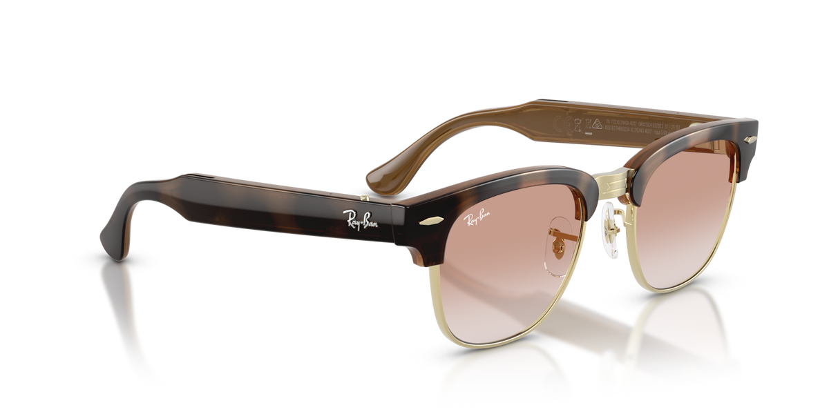 Ray-Ban Meta Audio Clubmaster - Brillant Havana / Dégradé Marron