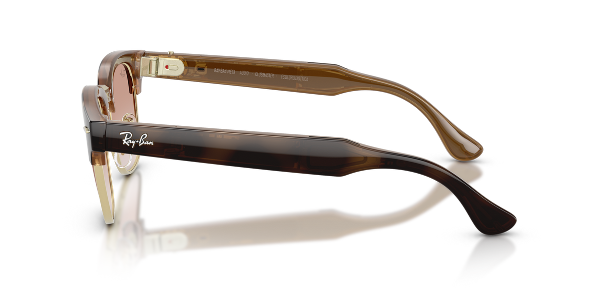 Ray-Ban Meta Audio Clubmaster - Brillant Havana / Dégradé Marron