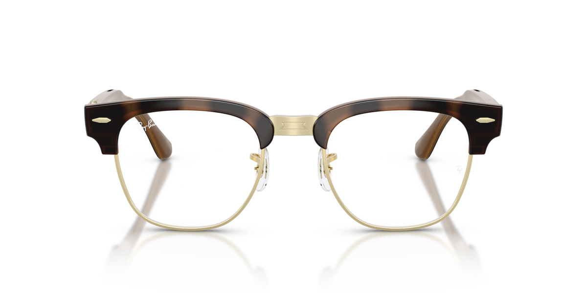 Ray-Ban Meta Audio Clubmaster - Brillant Havana / Incolore/Marron