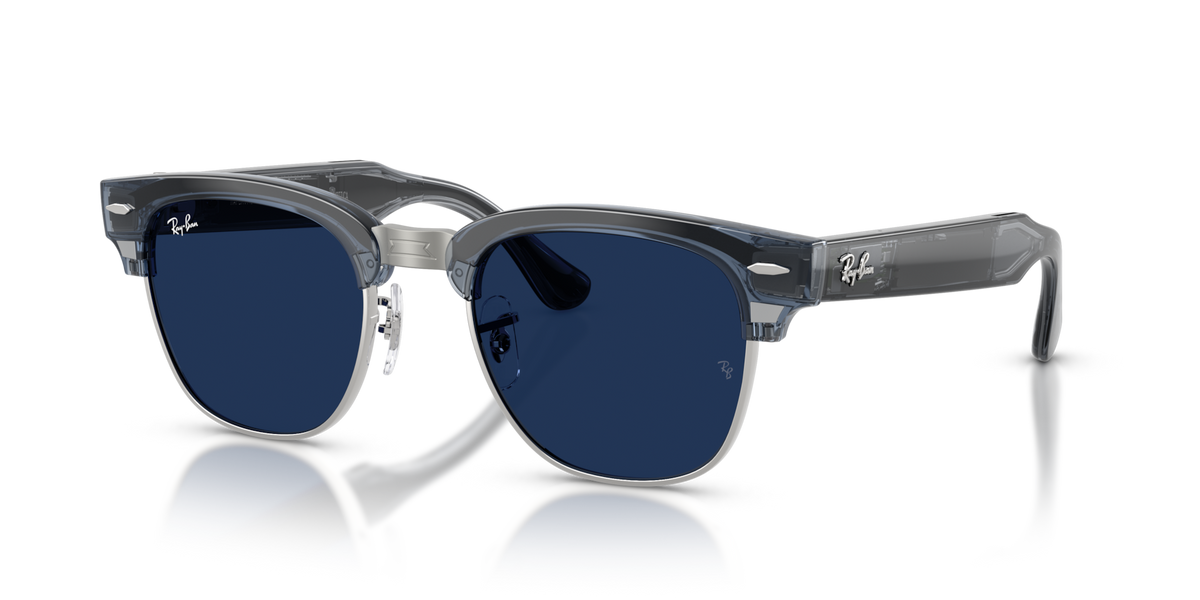Ray-Ban Meta Audio Clubmaster - Brillant Bleu ciel transparent / Incolore/Saphir