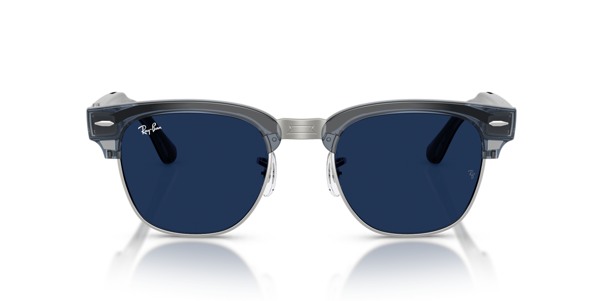 Ray-Ban Meta Audio Clubmaster - Brillant Bleu ciel transparent / Incolore/Saphir