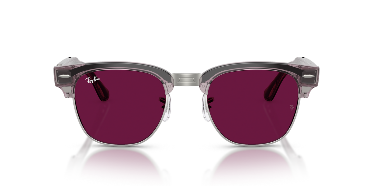 Ray-Ban Meta Audio Clubmaster - Brillant Orchidée transparent / Transparent/Ruby