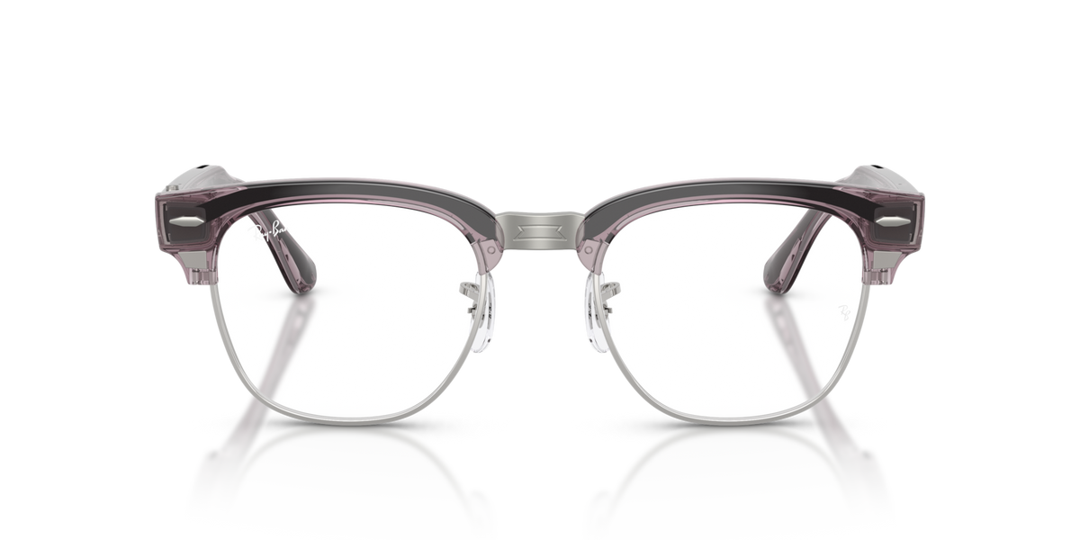 Ray-Ban Meta Audio Clubmaster - Brillant Orchidée transparent / Transparent/Ruby