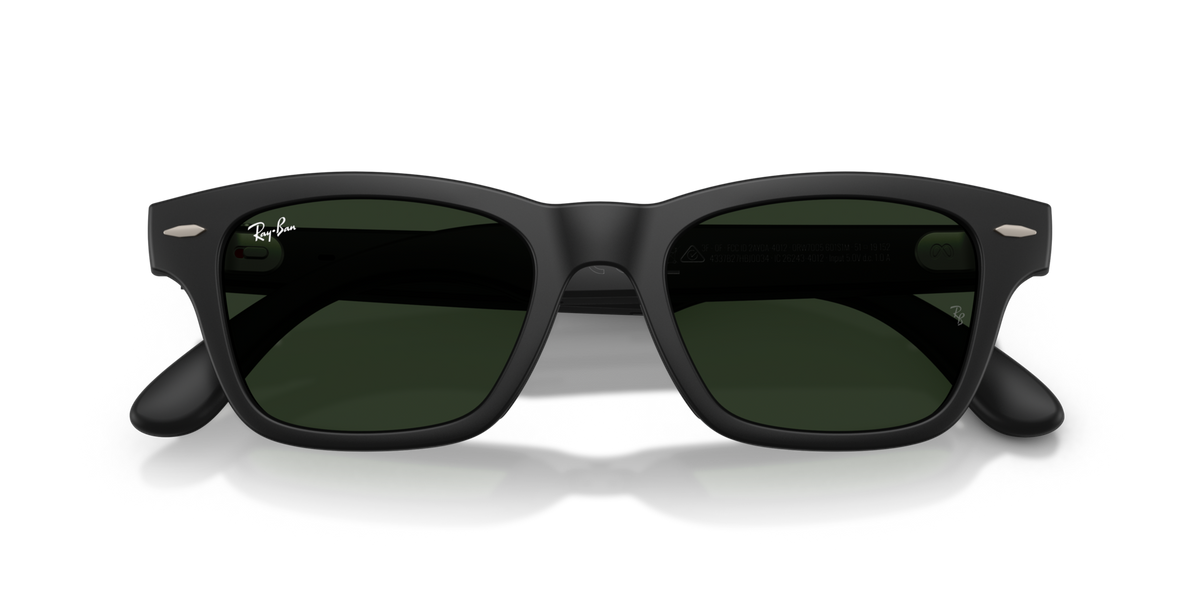 Ray-Ban Meta Audio Burbank - Mat Noir / Transparent/Vert Graphite