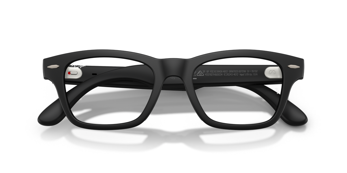 Ray-Ban Meta Audio Burbank - Mat Noir / Transparent/Vert Graphite