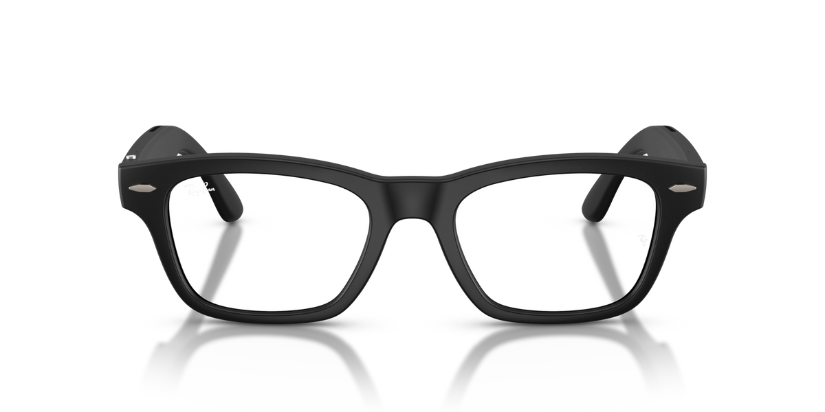 Ray-Ban Meta Audio Burbank - Mat Noir uni / Filtre lumière bleu-violet transparent