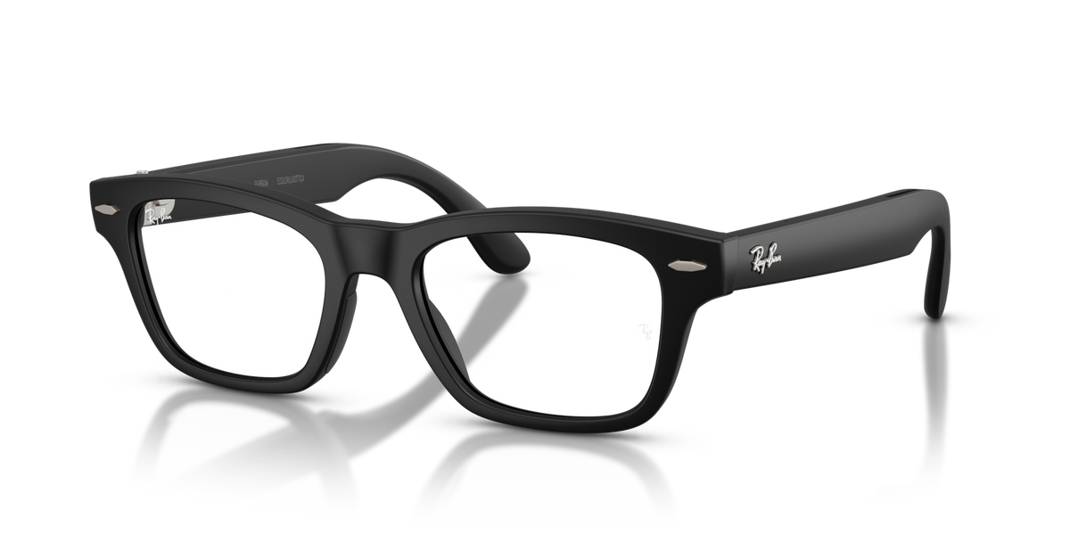 Ray-Ban Meta Audio Burbank - Mat Noir uni / Filtre lumière bleu-violet transparent