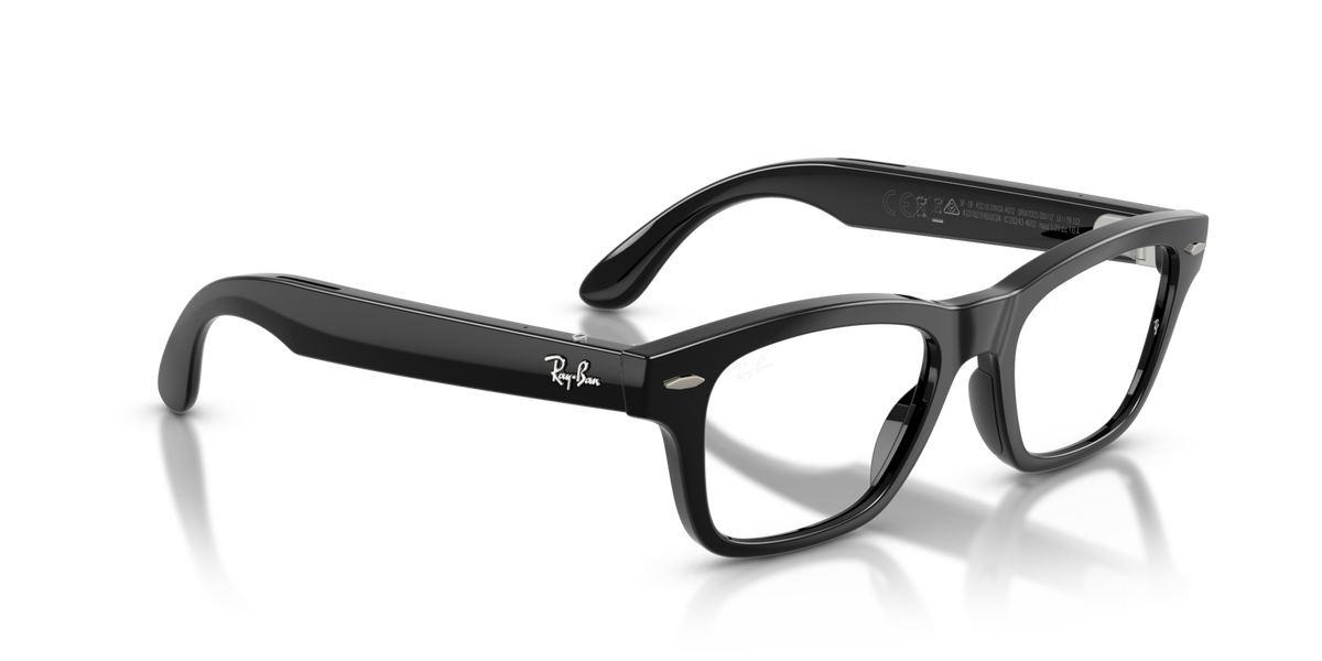 Ray-Ban Meta Audio Burbank - Brillant Noir / Transparent/Gris