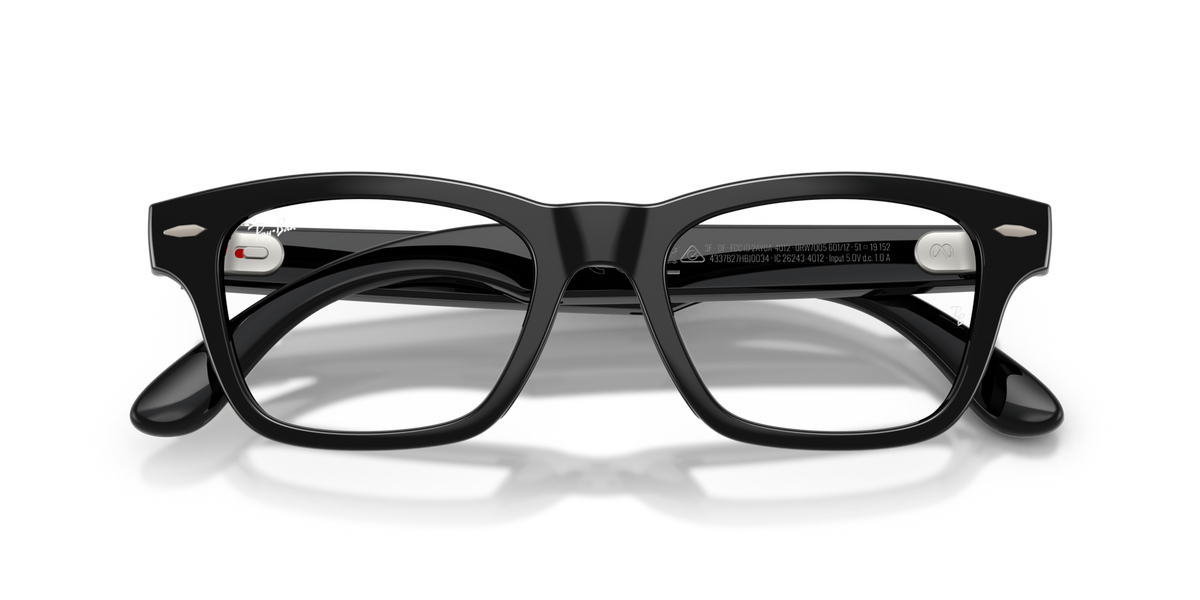 Ray-Ban Meta Audio Burbank - Brillant Noir / Transparent/Gris