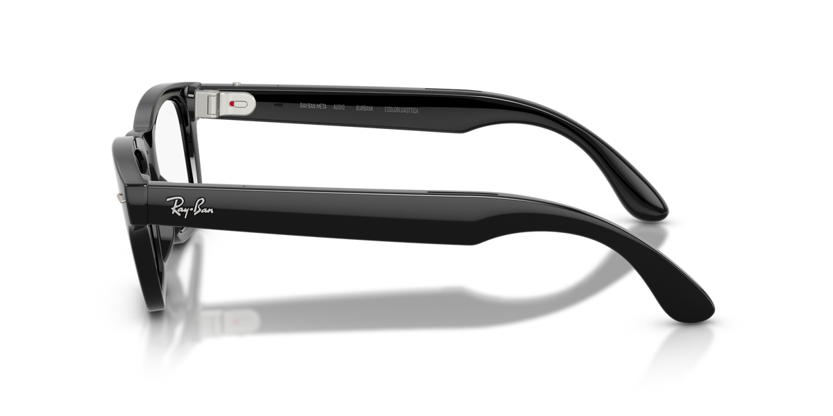 Ray-Ban Meta Audio Burbank - Brillant Noir / Transparent/Gris