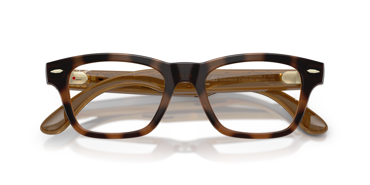 Ray-Ban Meta Audio Burbank - Brillant Havana / Incolore/Marron
