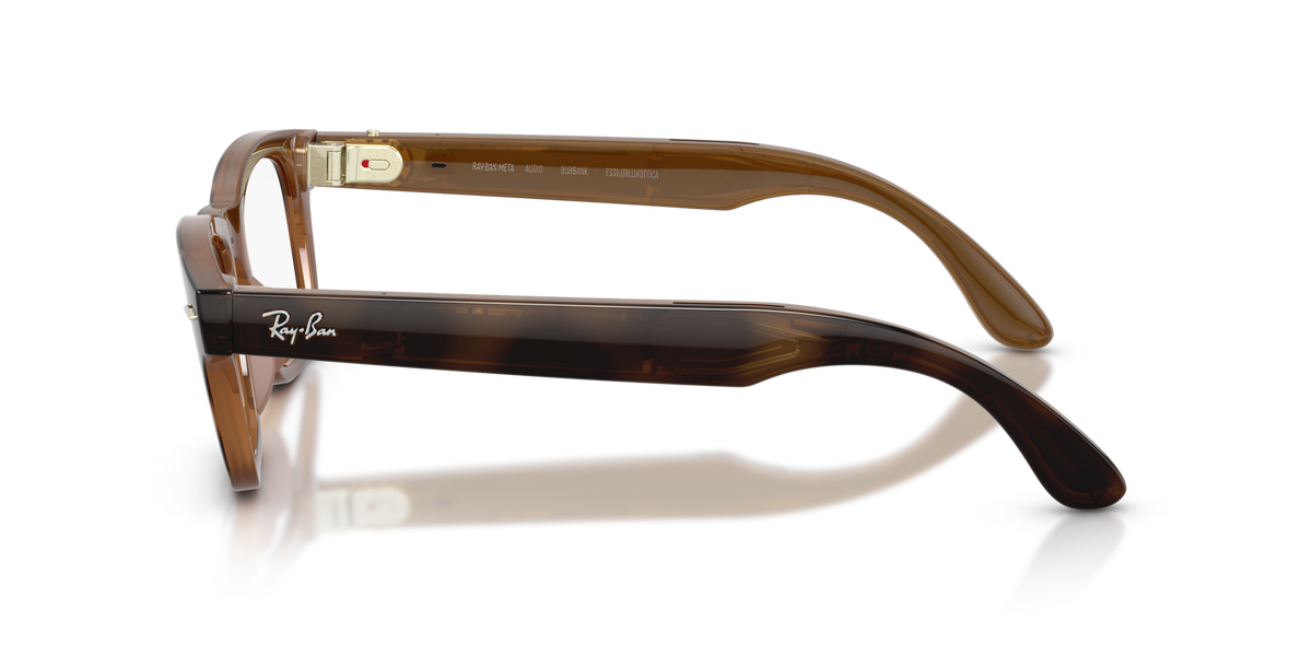 Ray-Ban Meta Audio Burbank - Brillant Havana / Incolore/Marron