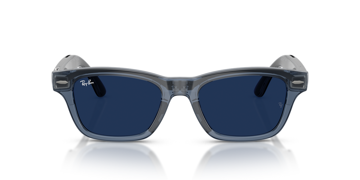 Ray-Ban Meta Audio Burbank - Brillant Transparent Bleu / Incolore/Saphir