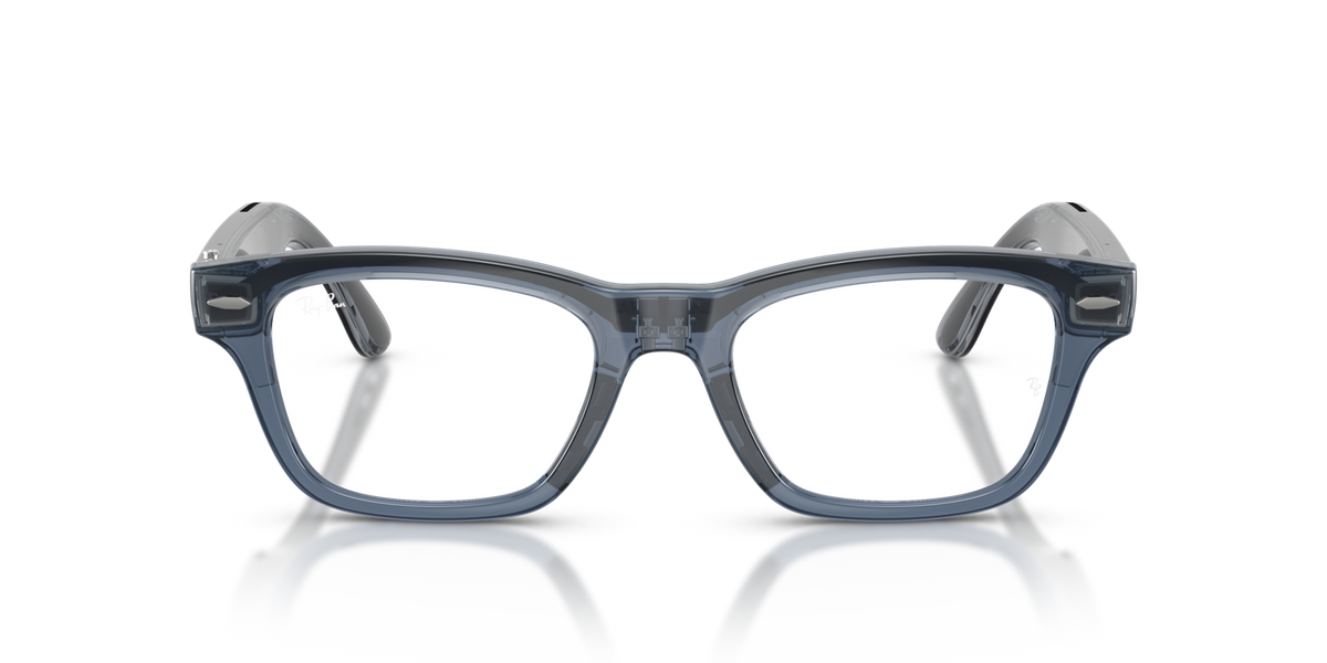 Ray-Ban Meta Audio Burbank - Brillant Transparent Bleu / Incolore/Saphir