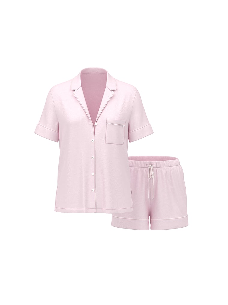 SoSoft™ Modal Short Pajama Set - Heather Pink Petal