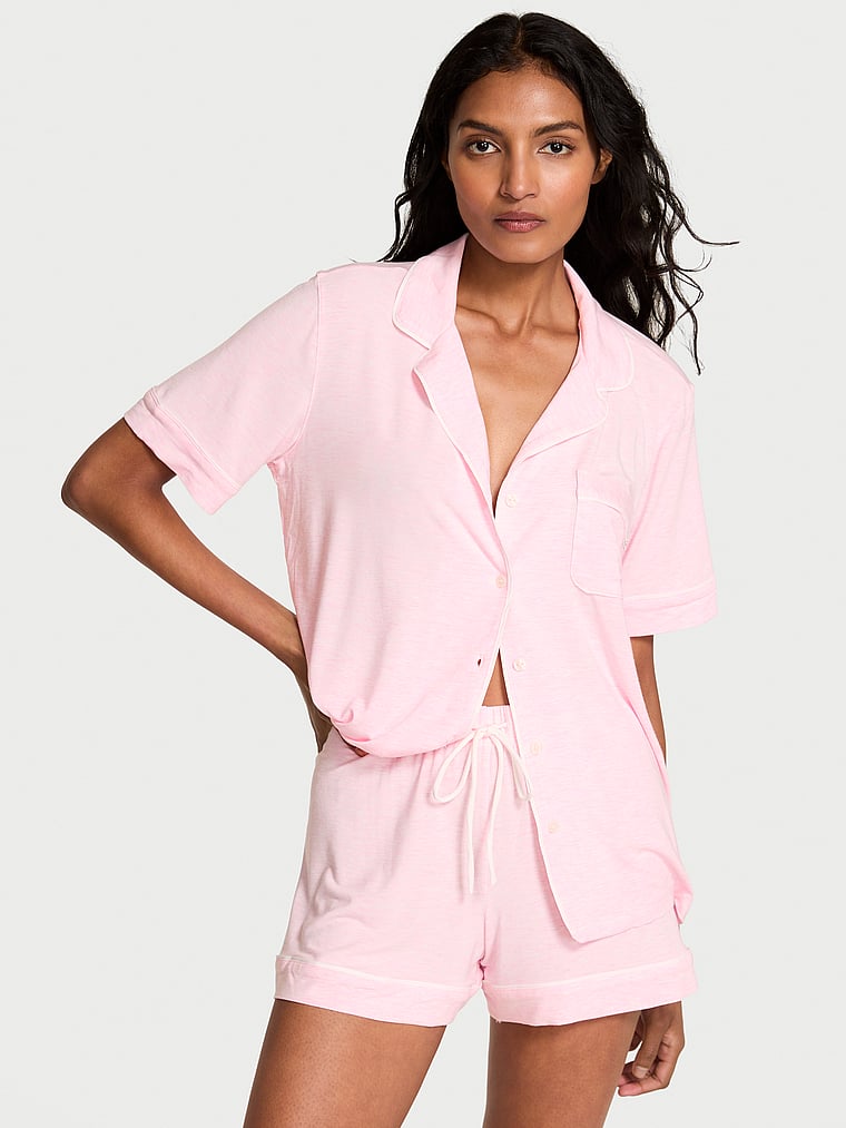 SoSoft™ Modal Short Pajama Set - Heather Pink Petal