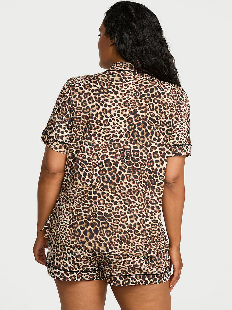 SoSoft™ Modal Short Pajama Set - Canvas/Vintage Tan Leopard