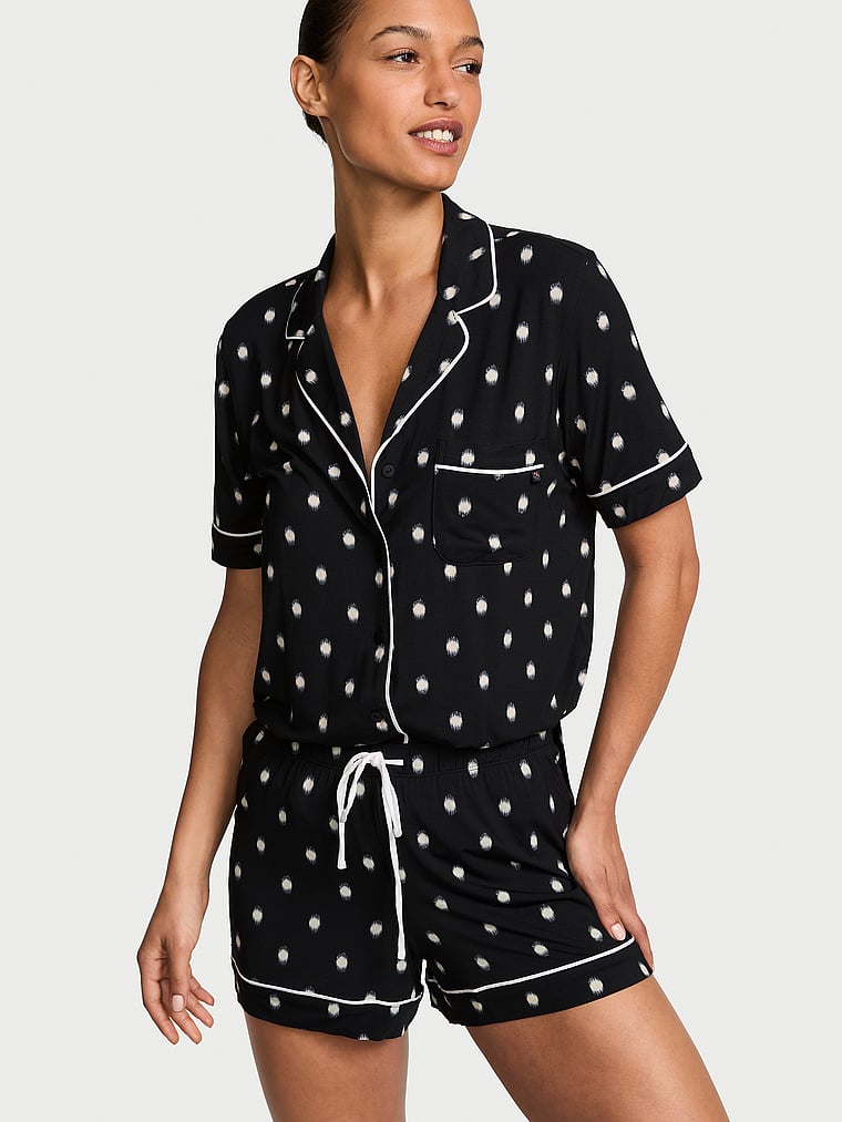 SoSoft™ Modal Short Pajama Set - Black Dots