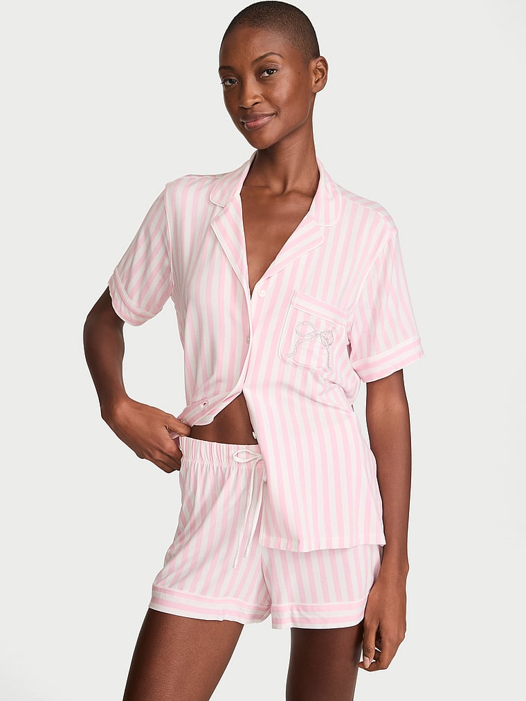 SoSoft™ Modal Short Pajama Set - Iconic Pink Stripes