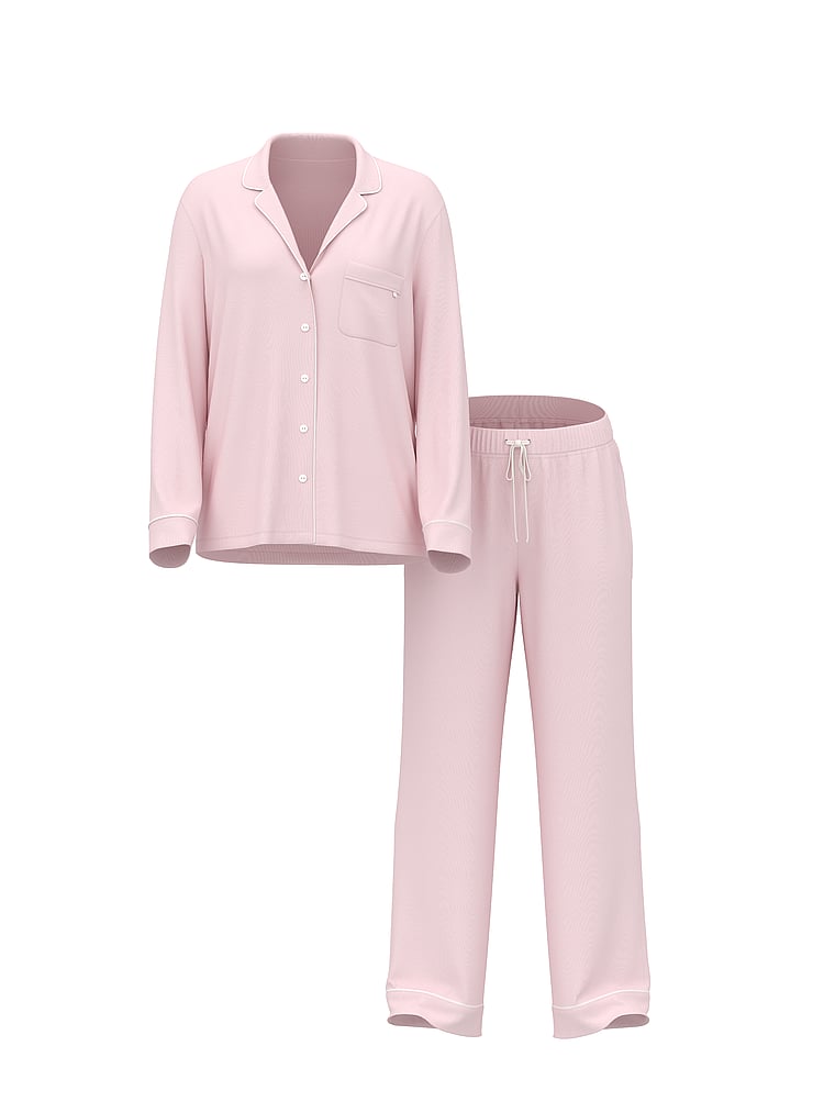 SoSoft™ Modal Long Pajama Set - Heather Pink Petal