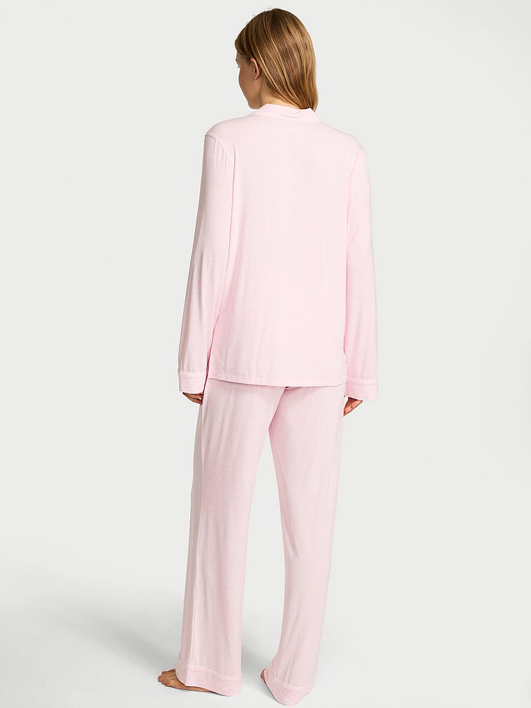SoSoft™ Modal Long Pajama Set - Heather Pink Petal