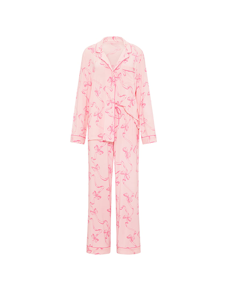 SoSoft™ Modal Long Pajama Set - Angel Pink Bows