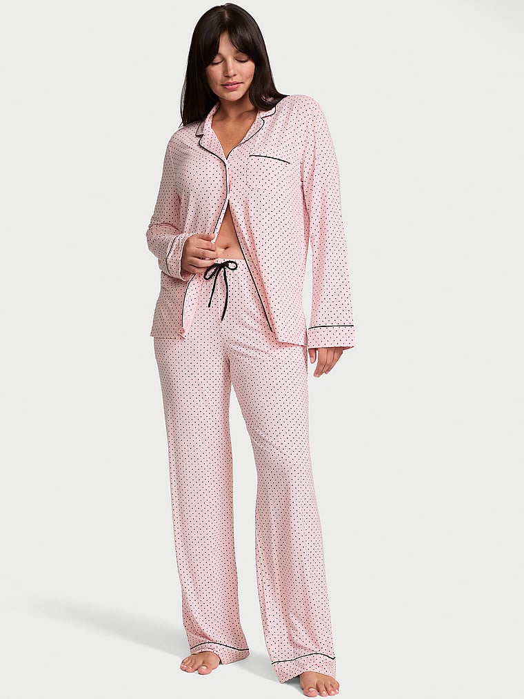 SoSoft™ Modal Long Pajama Set - Angel Pink Dots