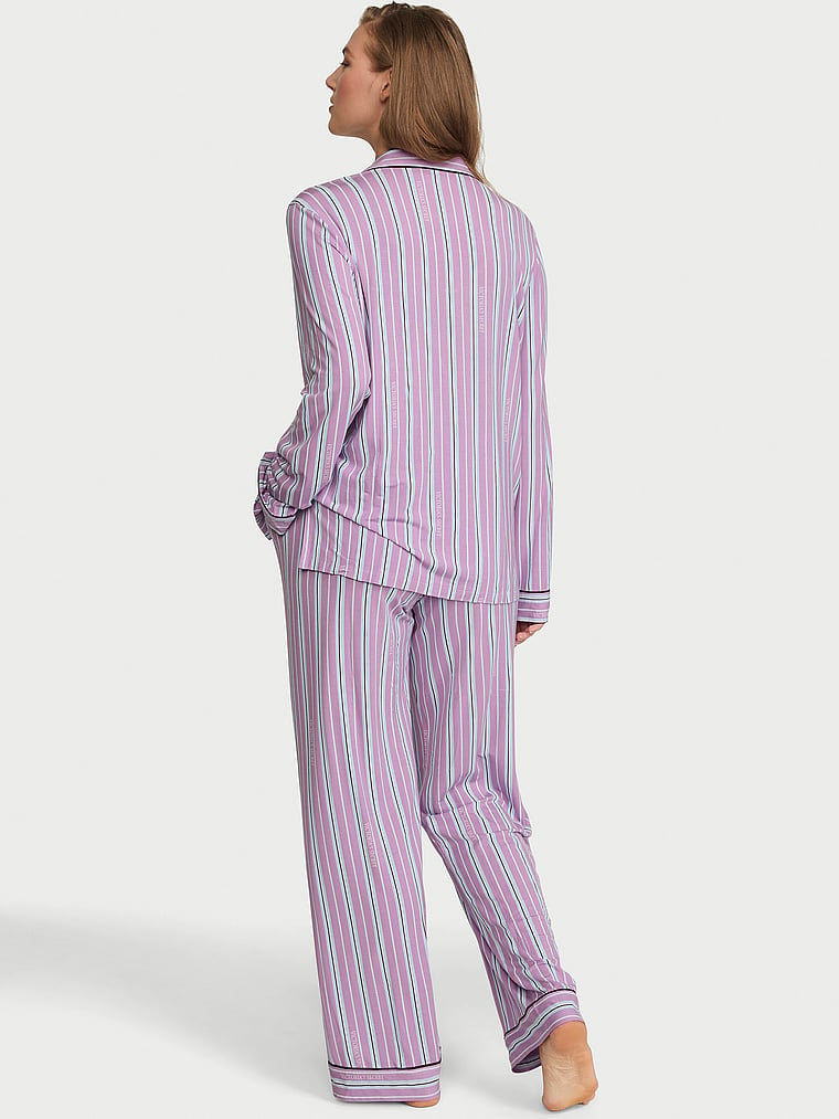 SoSoft™ Modal Long Pajama Set - Alluring Lilac Stripes