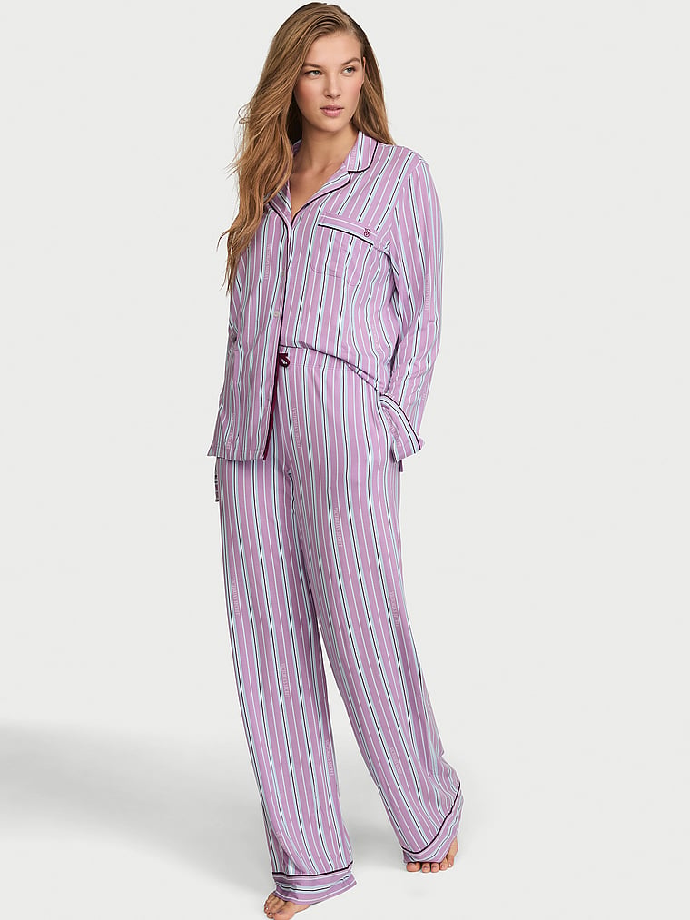 SoSoft™ Modal Long Pajama Set - Alluring Lilac Stripes