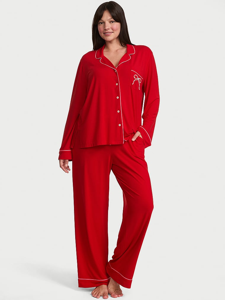 SoSoft™ Modal Long Pajama Set - Lipstick