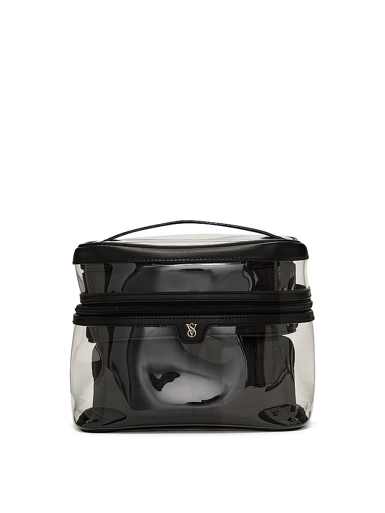 4-Piece Makeup Bag - Black Jacquard