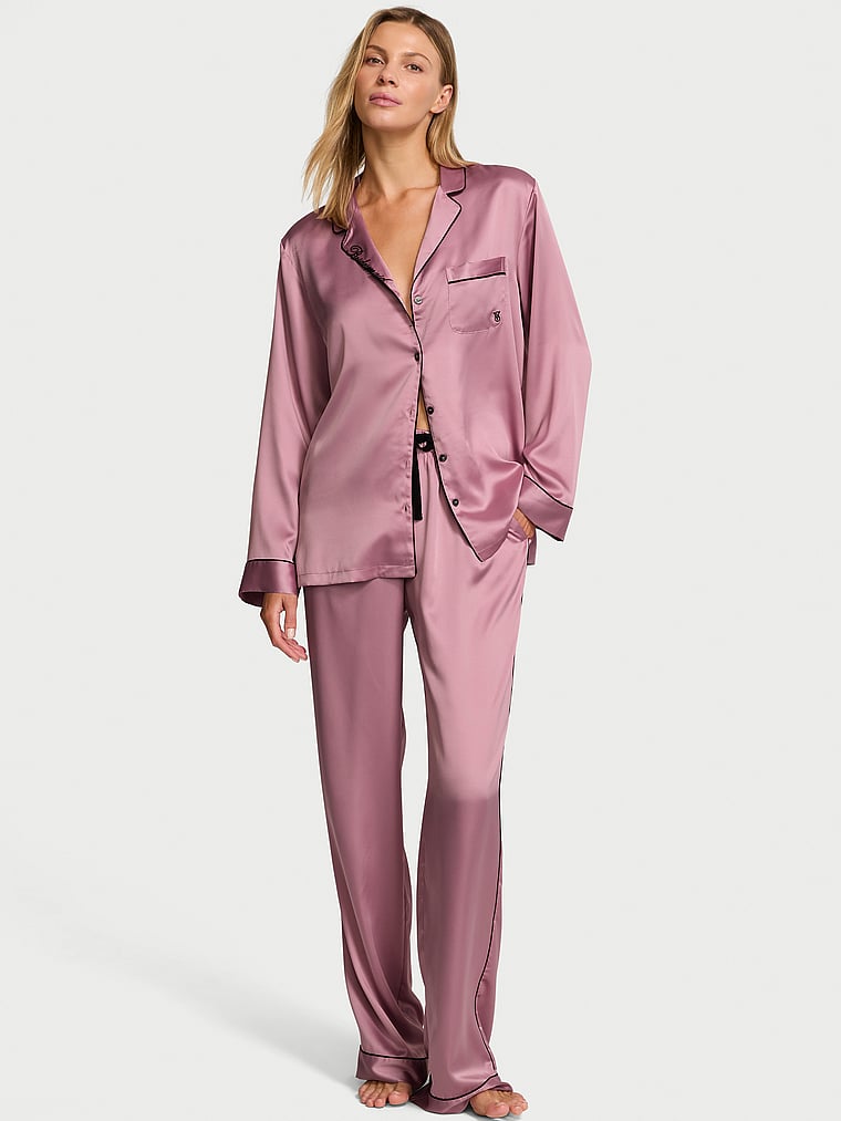 Signature Satin Bridesmaid Long Pajama Set