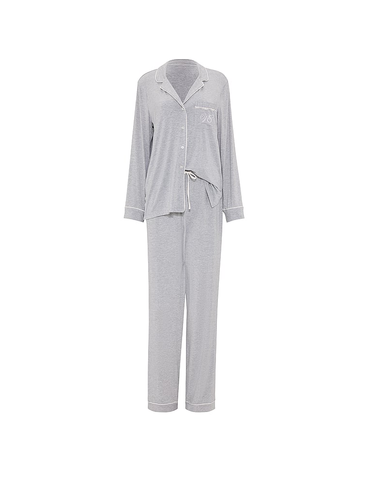 SoSoft™ Modal Long Pajama Set - Medium Heather Grey  