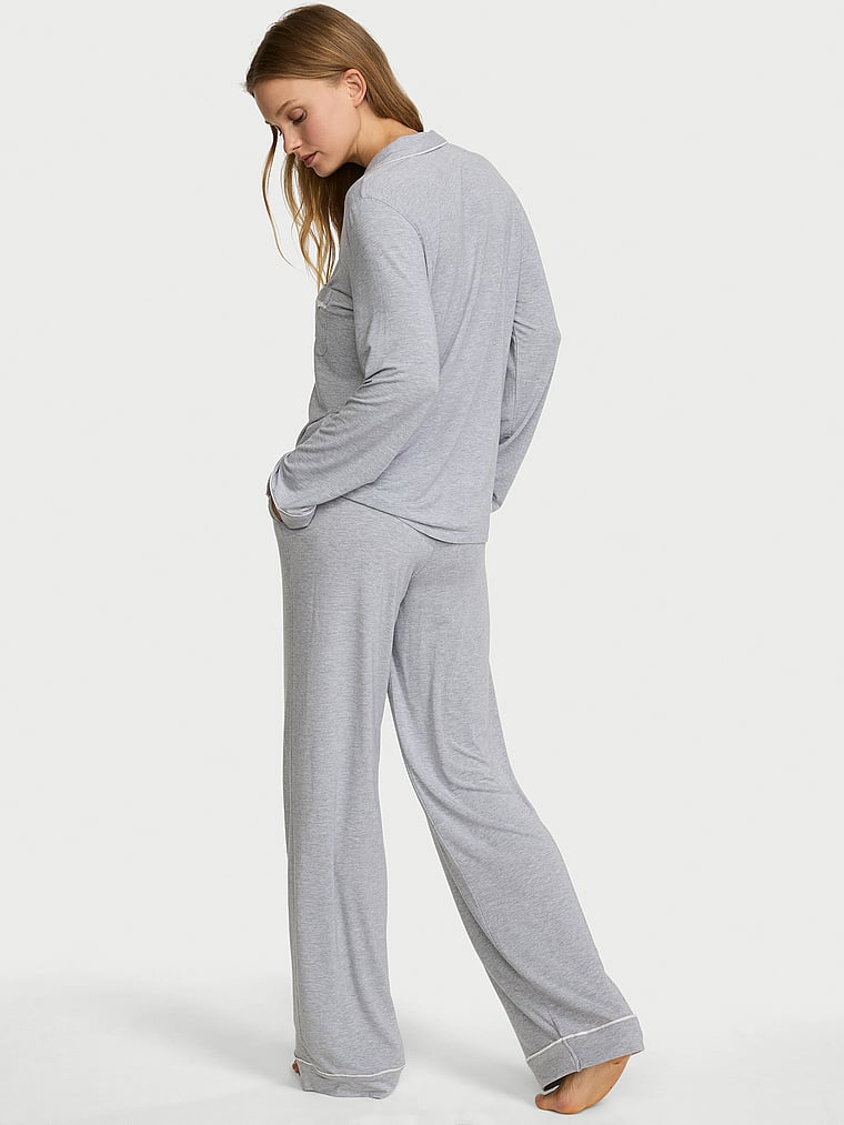 SoSoft™ Modal Long Pajama Set - Medium Heather Grey  