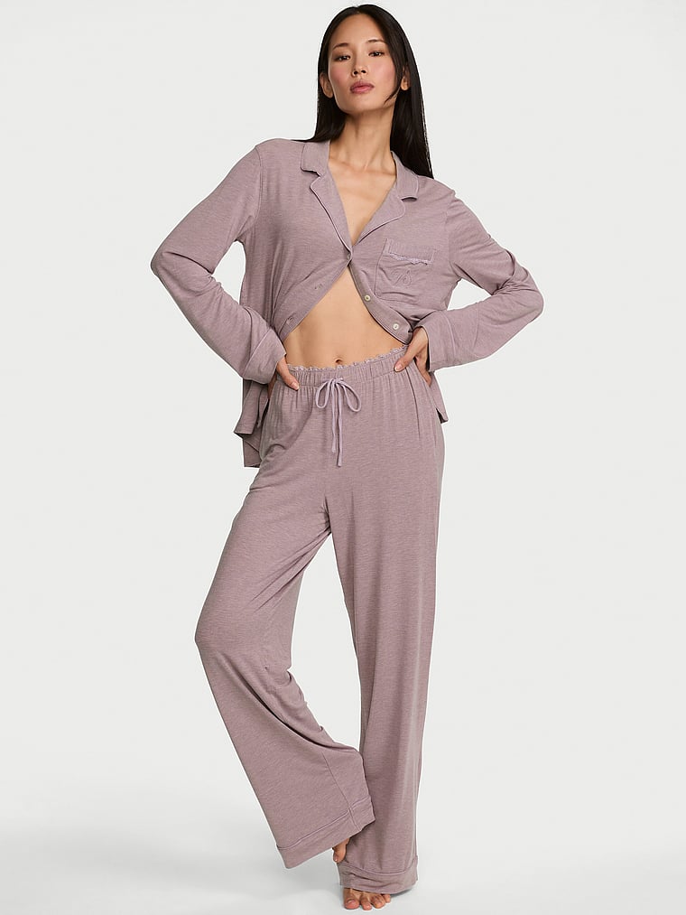 SoSoft™ Modal Long Pajama Set - Heather Violet Haze