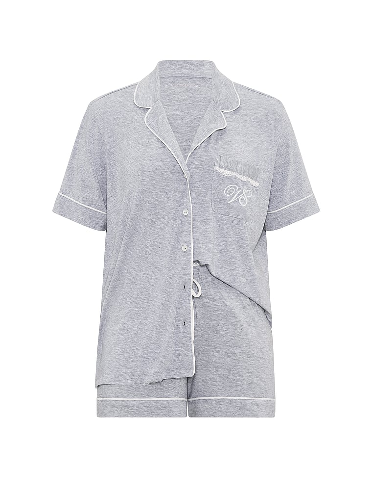 SoSoft™ Modal Short Pajama Set - Medium Heather Grey  