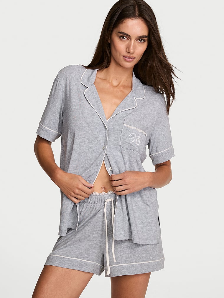 SoSoft™ Modal Short Pajama Set - Medium Heather Grey  