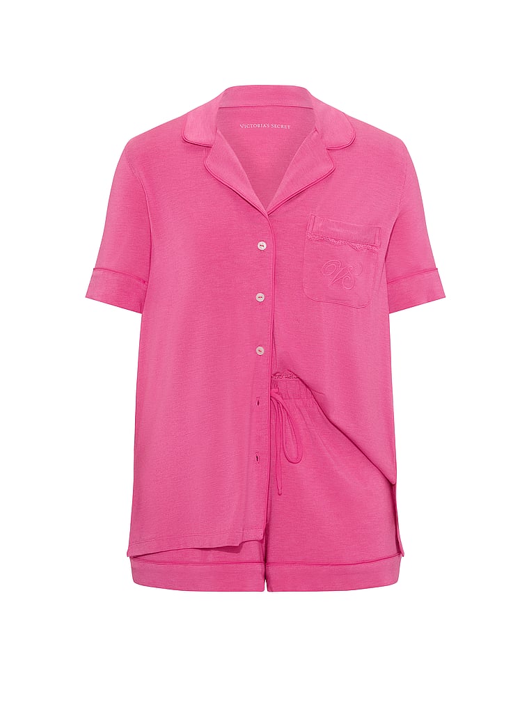 SoSoft™ Modal Short Pajama Set - Heather Bright Rose